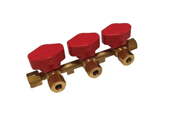 Hovedbilde Stengeventil trippel 8mm rør